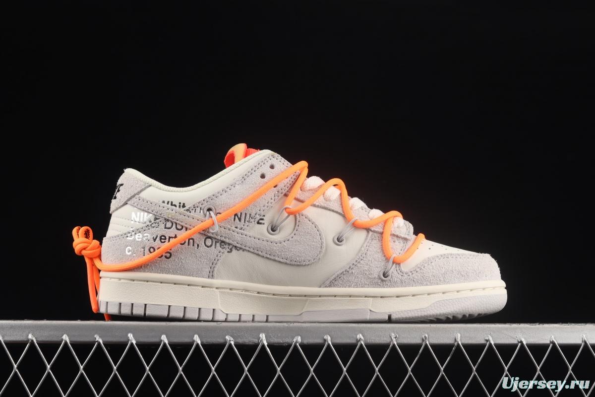 OFF-White x NIKE DUNK Low OW suede SB buckle rebound fashion casual board shoes DJ0950-116,