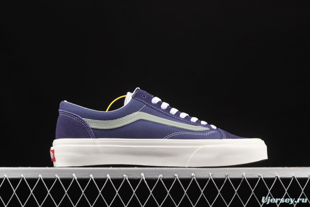 Vans Style 36 small blue-green low-top casual board shoes VN0A54F6680