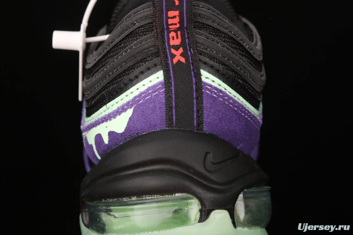 NIKE Air Max 97 Slime Halloween black and purple air cushion running shoes DC1500-001