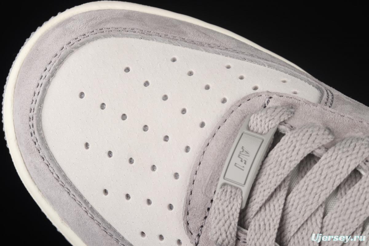 NIKE Air Force 11607 Low white and gray stitched suede color matching low-top casual board shoes DW0831-896