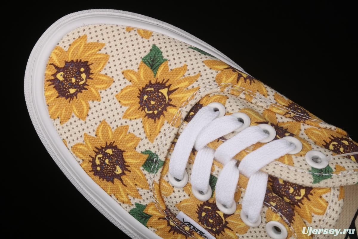 Vans Authentic Vance limited edition daisies printed low-top skateboard shoes VN0A5HYP6SR