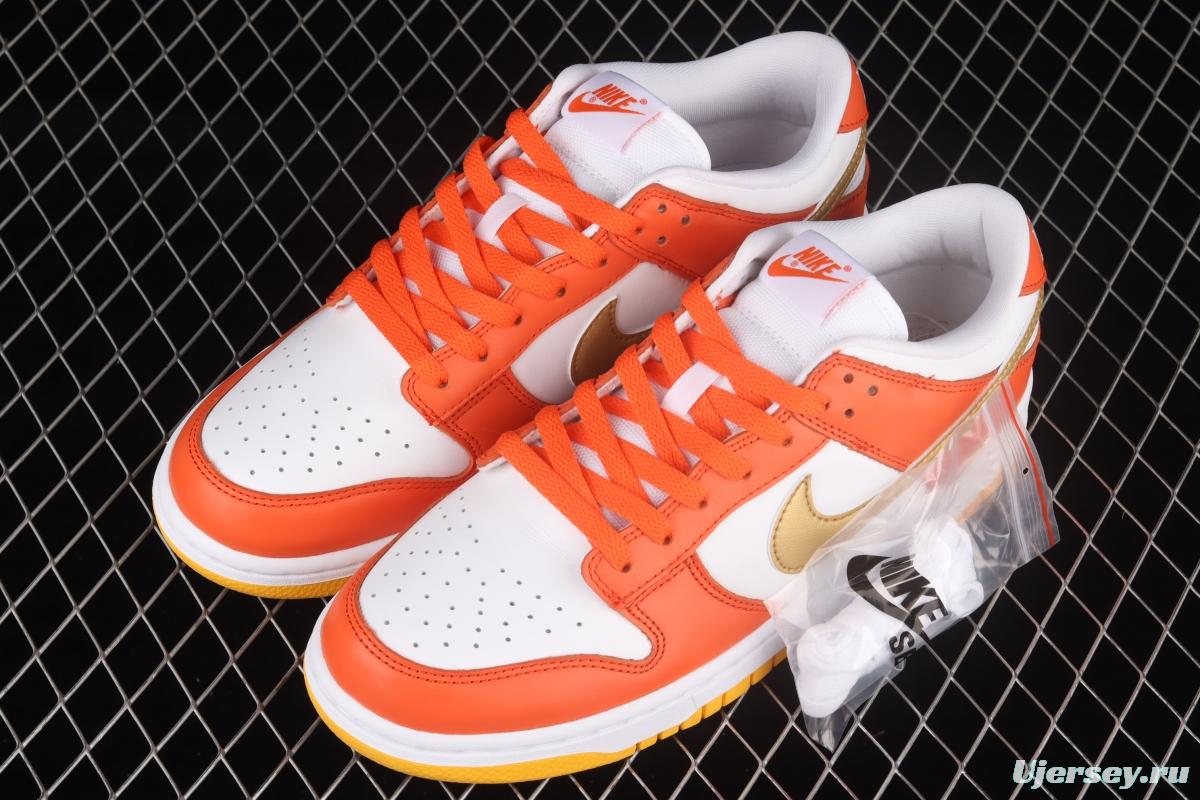 NIKE DUNK Low Golden Orange Platinum Orange SB rebound Fashion Leisure Board shoes DQ4690-800