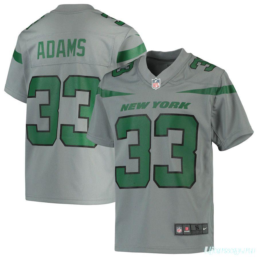 Youth Jamal Adams Gray Inverted Player Limited Team Jersey