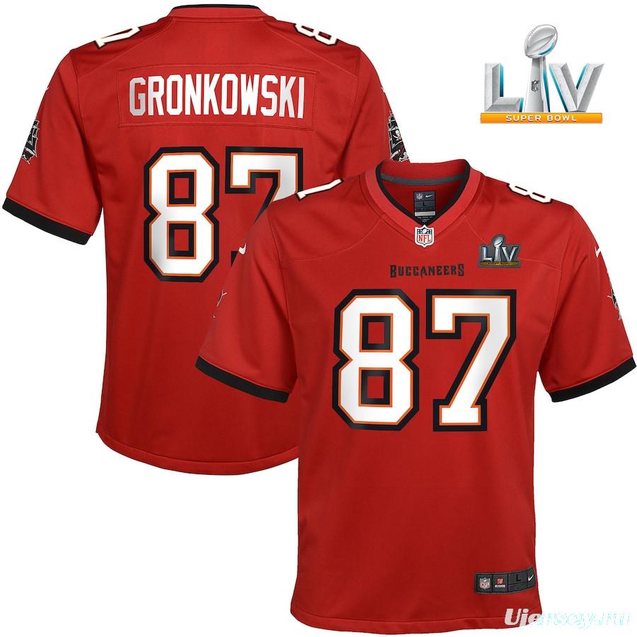 Youth Rob Gronkowski Red Super Bowl LV Bound Player Limited Team Jersey