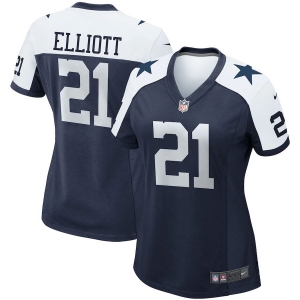 Women's Ezekiel Elliott Navy Alternate Player Limited Team Jersey