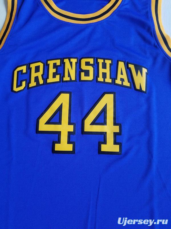 Bryant 44 Crenshaw High School Blue Basketball Jersey