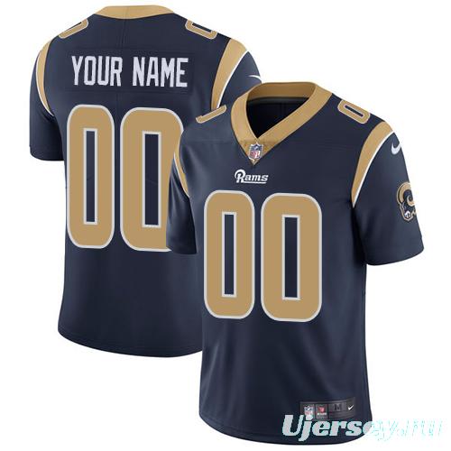 Men's Navy Custom Limited Team Jersey