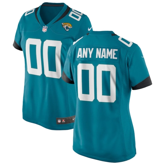 Women's Teal Custom Alternate Game Team Jersey