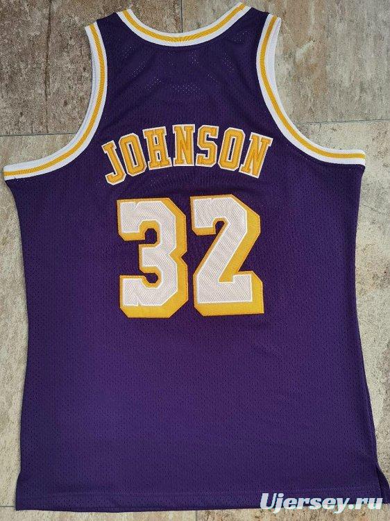Men's Earvin Johnson Purple Retro Classic Team Jersey