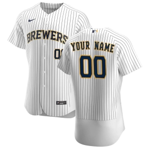 Men's White&amp;Navy 2020 Alternate Authentic Custom Team Jersey