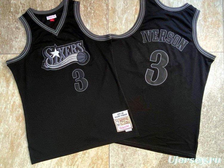 Men's Allen Iverson Black Retro Classic Team Jersey