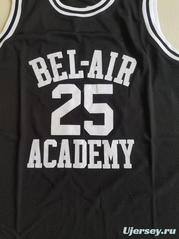 The Fresh Prince of Bel-Air Alfonso Ribeiro Carlton Banks Bel-Air Academy Black Basketball Jersey