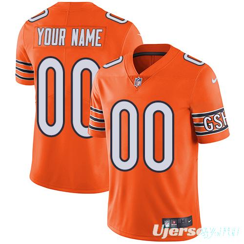 Men's Orange Alternate Customized Limited Team Jersey