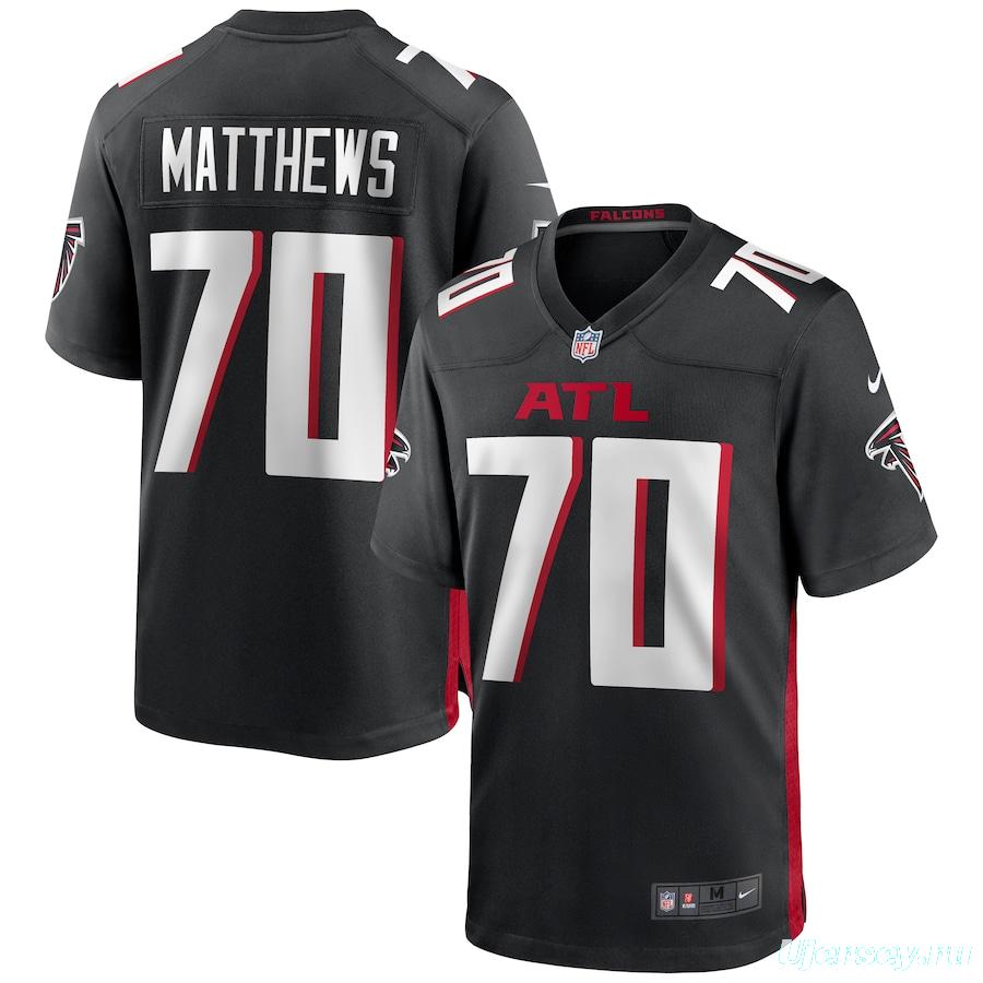 Men's Jake Matthews Black Player Limited Team Jersey