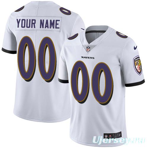 Men's White Customized Limited Team Jersey