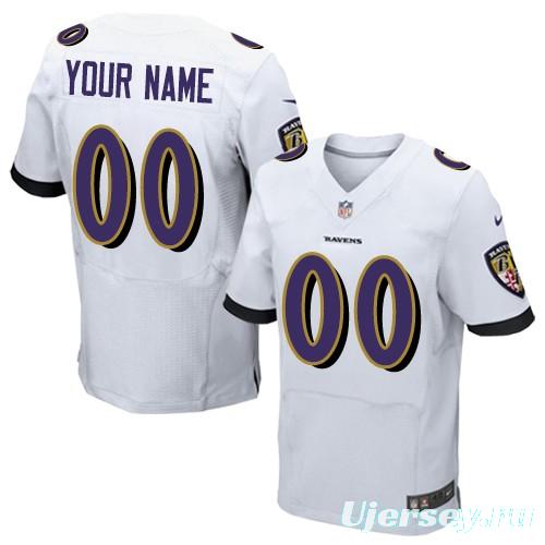 Men's White Customized Elite Team Jersey