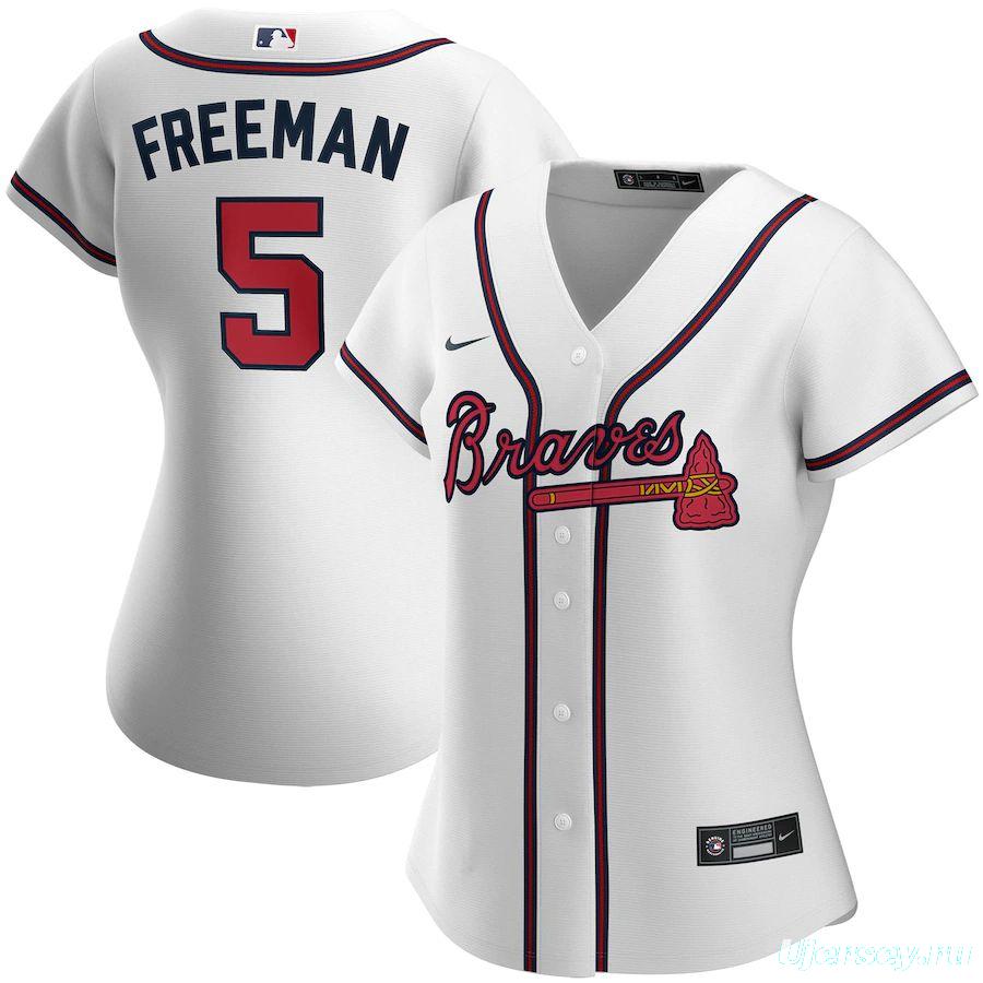 Women's Freddie Freeman White Home 2020 Player Team Jersey