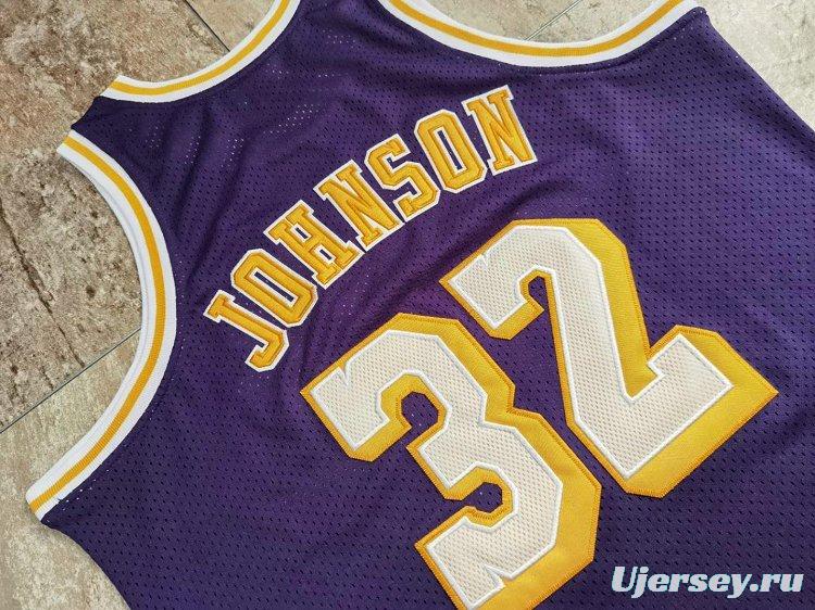 Men's Earvin Johnson Purple Retro Classic Team Jersey