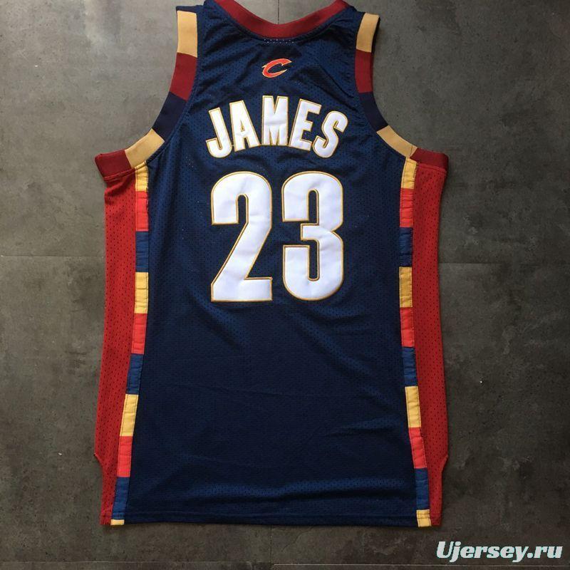 Men's LeBron James Navy Blue Retro Classic Team Jersey