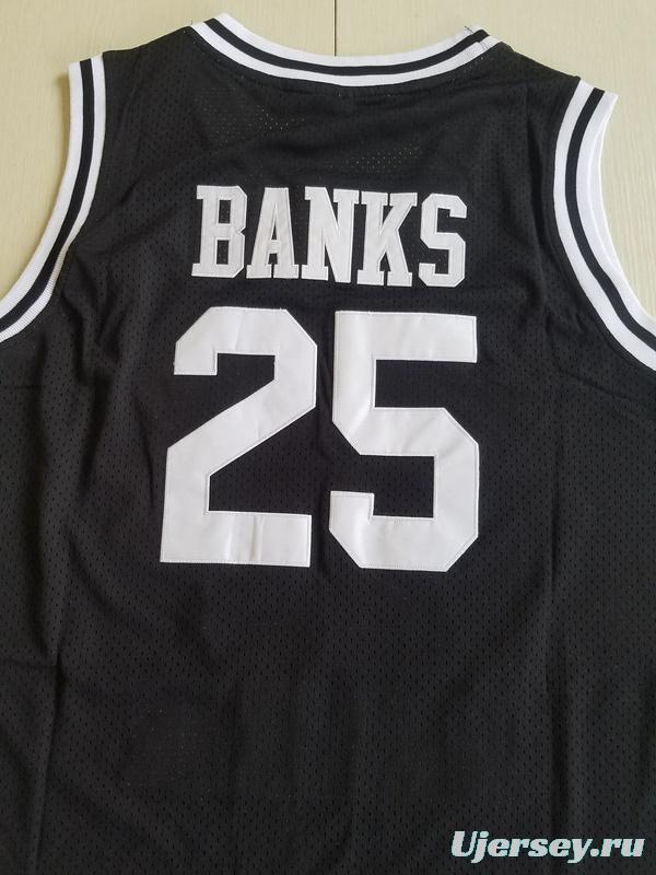 The Fresh Prince of Bel-Air Alfonso Ribeiro Carlton Banks Bel-Air Academy Black Basketball Jersey