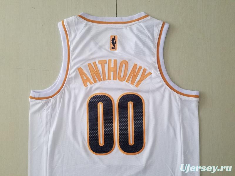 Carmelo Anthony 00 White Golden Edition Jersey