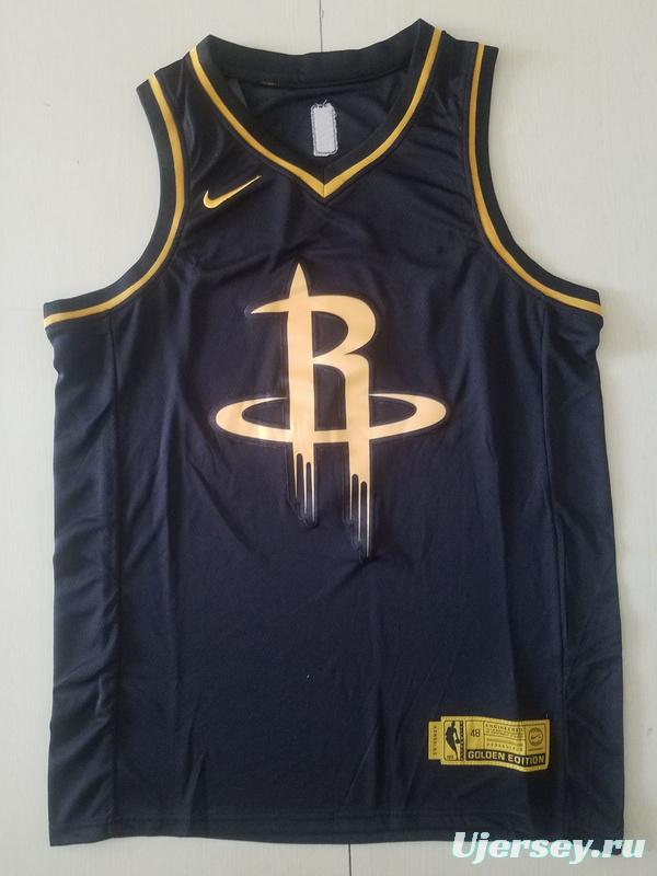 Russell Westbrook 0 Black Golden Edition Jersey