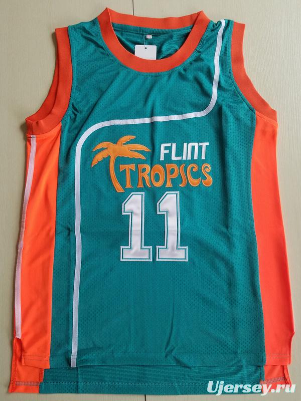 Flint Tropics 11 Ed Monix Basketball Jersey Semi Pro Team