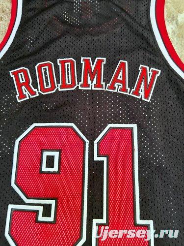 Men's Dennis Rodman Black Retro Classic Team Jersey