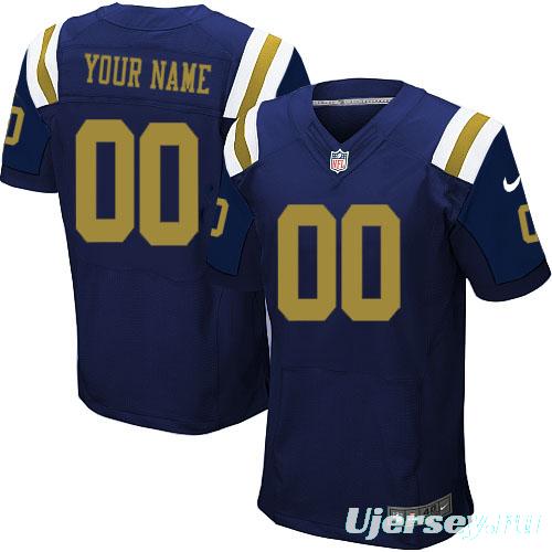 Men's Customized Navy Blue Alternate Elite Team Jersey