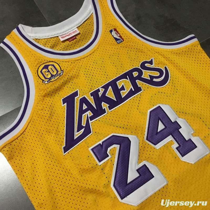 Men's Kobe Bryant Yellow Retro Classic Team Jersey