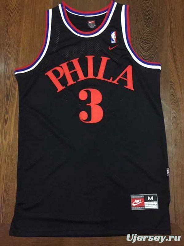 Men's Allen Iverson Black Retro Classic Team Jersey