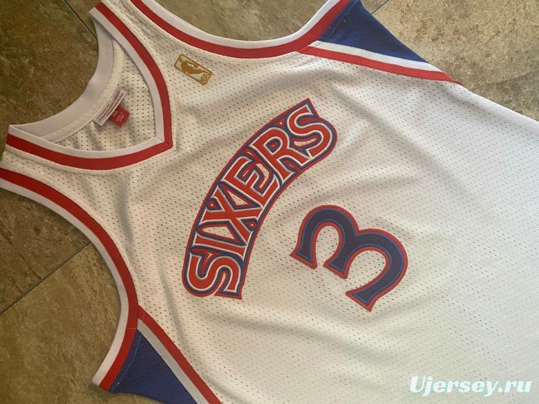 Men's Allen Iverson White Retro Classic Team Jersey