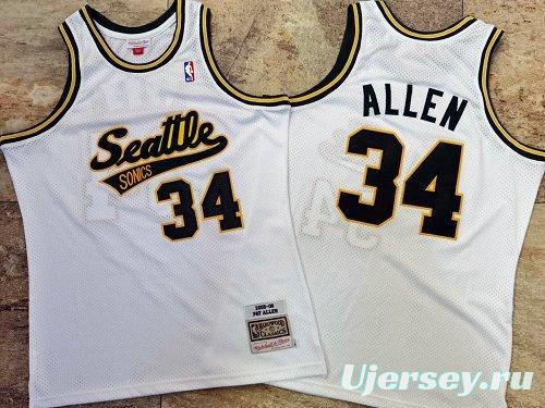 Men's Ray Allen White Retro Classic Team Jersey