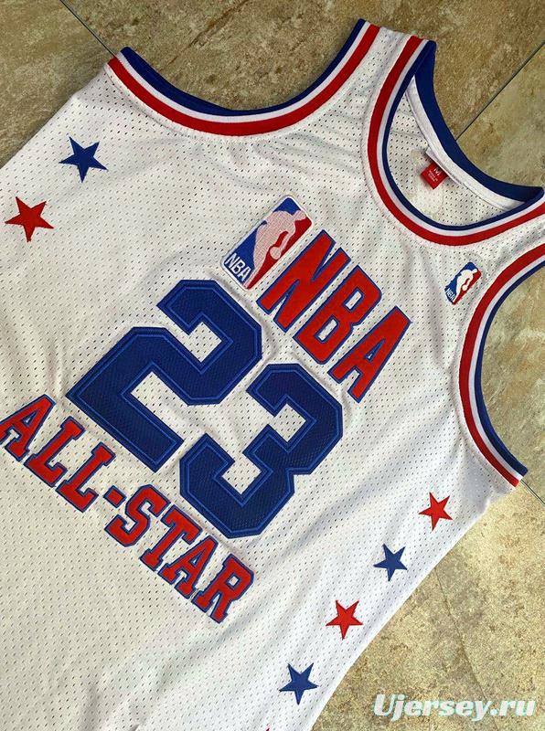 Men's Michael Jordan White Retro Classic Team Jersey