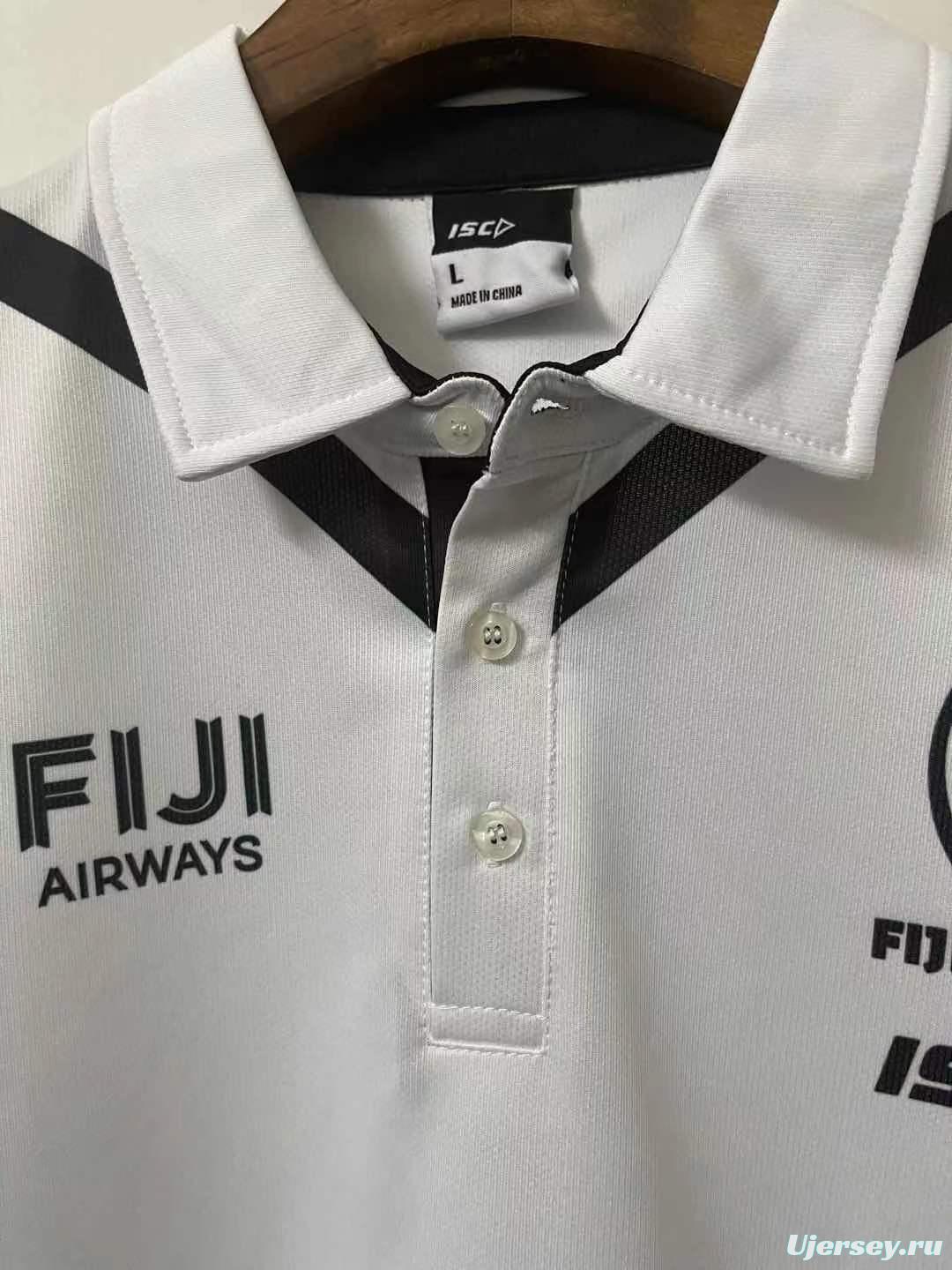 Fiji Airways Mens Sevens Performance Rugby Polo - White