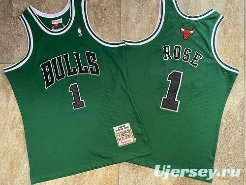 Men's Derrick Rose Green Retro Classic Team Jersey