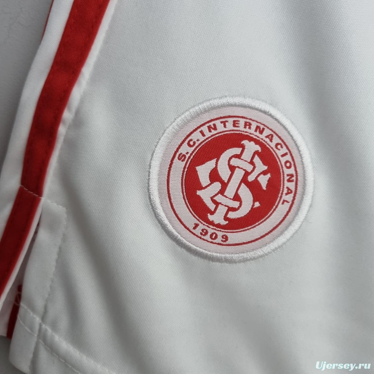 22/23 Internacional Shorts White Soccer Jersey