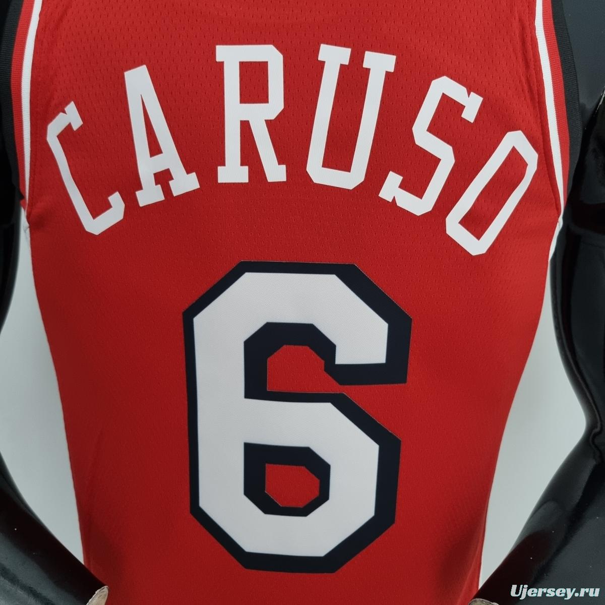 75th Anniversary 2022 Season Chicago Bulls CARUSO #6 City Edition Red NBA Jersey