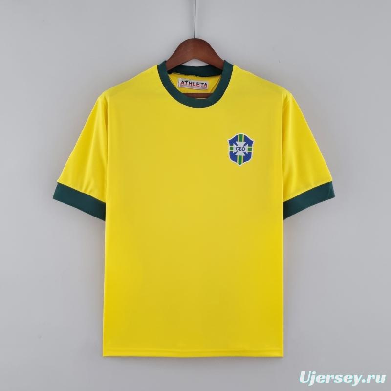 Retro Brazil 1970 Home Soccer Jersey