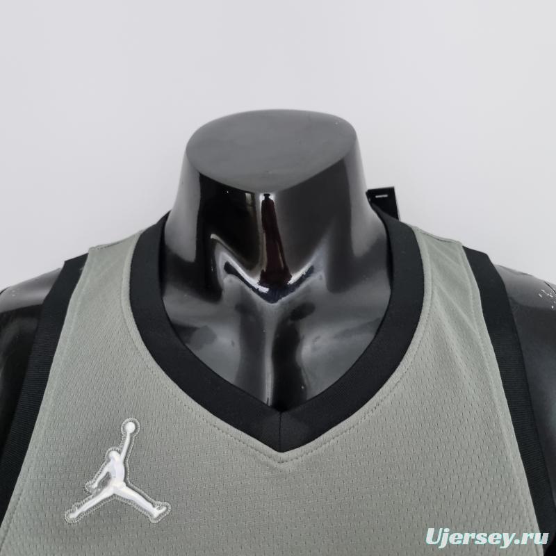 75th Anniversary Irving #11 Brooklyn Nets City Edition Gray NBA Jersey