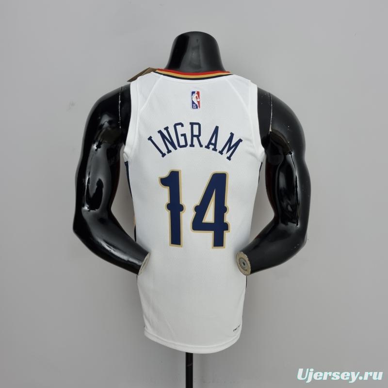 2022 New Orleans Pelicans Ingram#14 City Edition Williams #1 White NBA Jersey