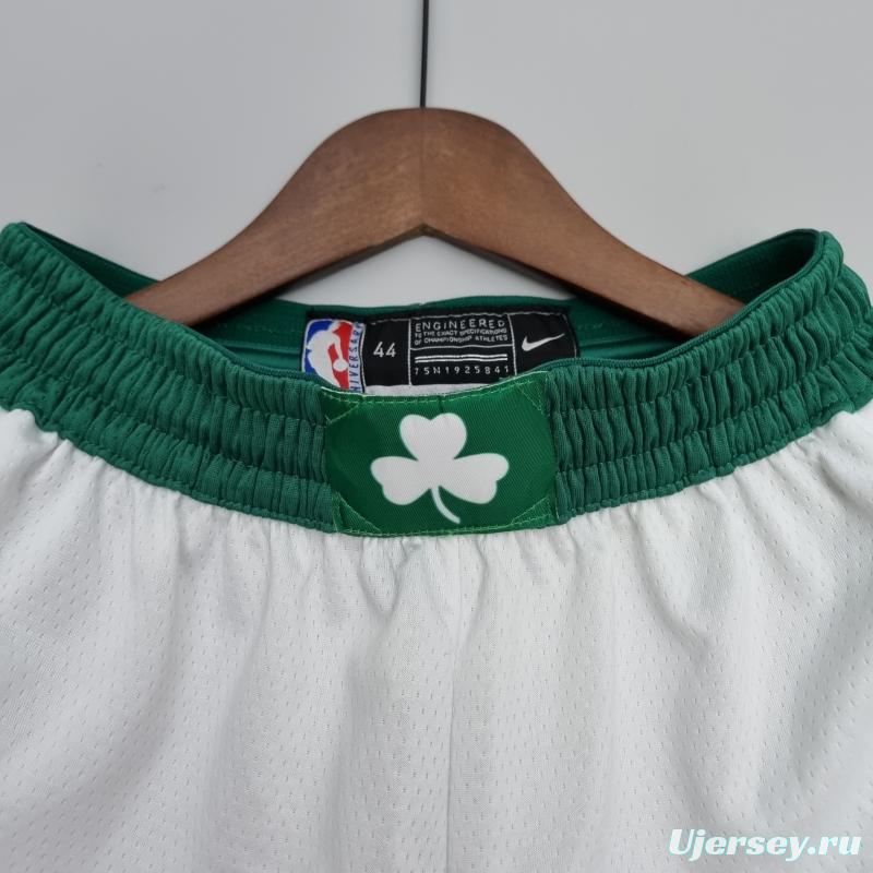 75th Anniversary Boston Celtics White NBA Shorts