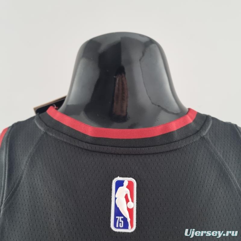 75th Anniversary Miami Heat OLADIPO#4 Black NBA Jersey