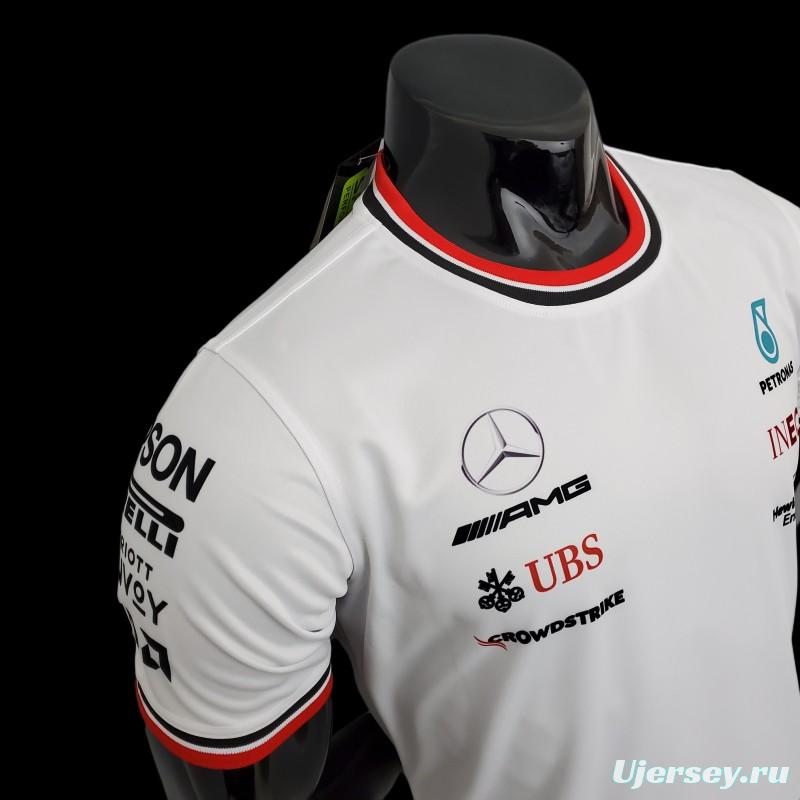 F1 Formula One Racing Suit; Mercedes White 