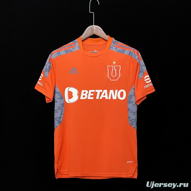 22/23 Chile Universidad De Goalkeeper Orange Jersey