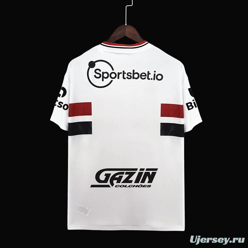 22/23 All Sponsor São Paulo Home  Soccer Jersey