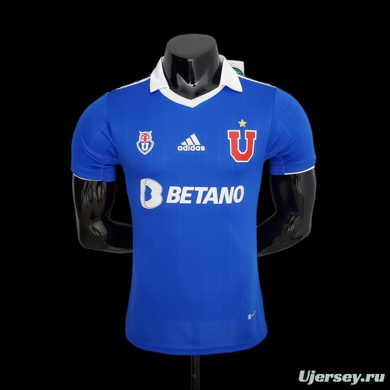 Player Version 22/23 Universidad De Chile Home  Soccer Jersey