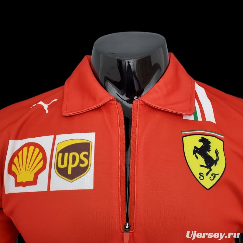 F1 Formula One; Ferrari Racing Suit Polo Red 