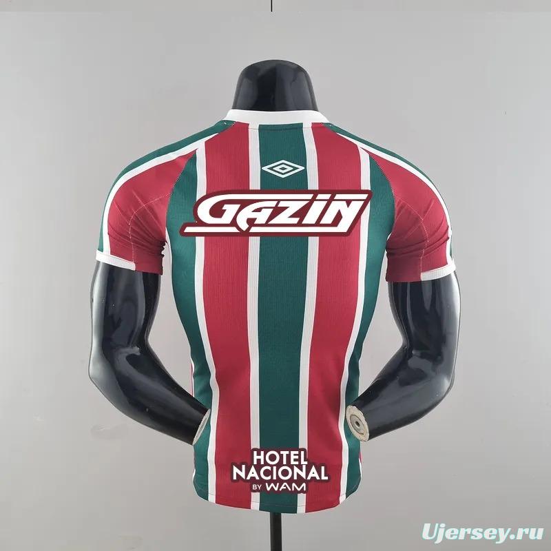 Player Version 22/23 All Sponsors Fluminense Home  Soccer Jersey