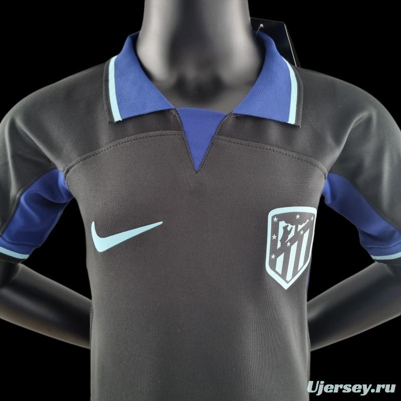 22/23 Kids Atletico Madrid Away 16-28 Soccer Jersey